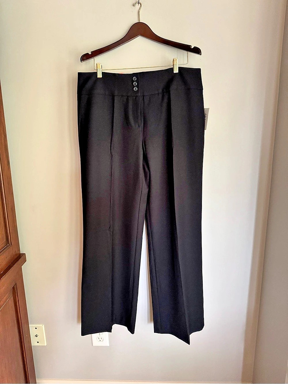 NWT Style & Co Wide Leg Pants Black Size 16